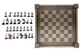 Modern figural chess set