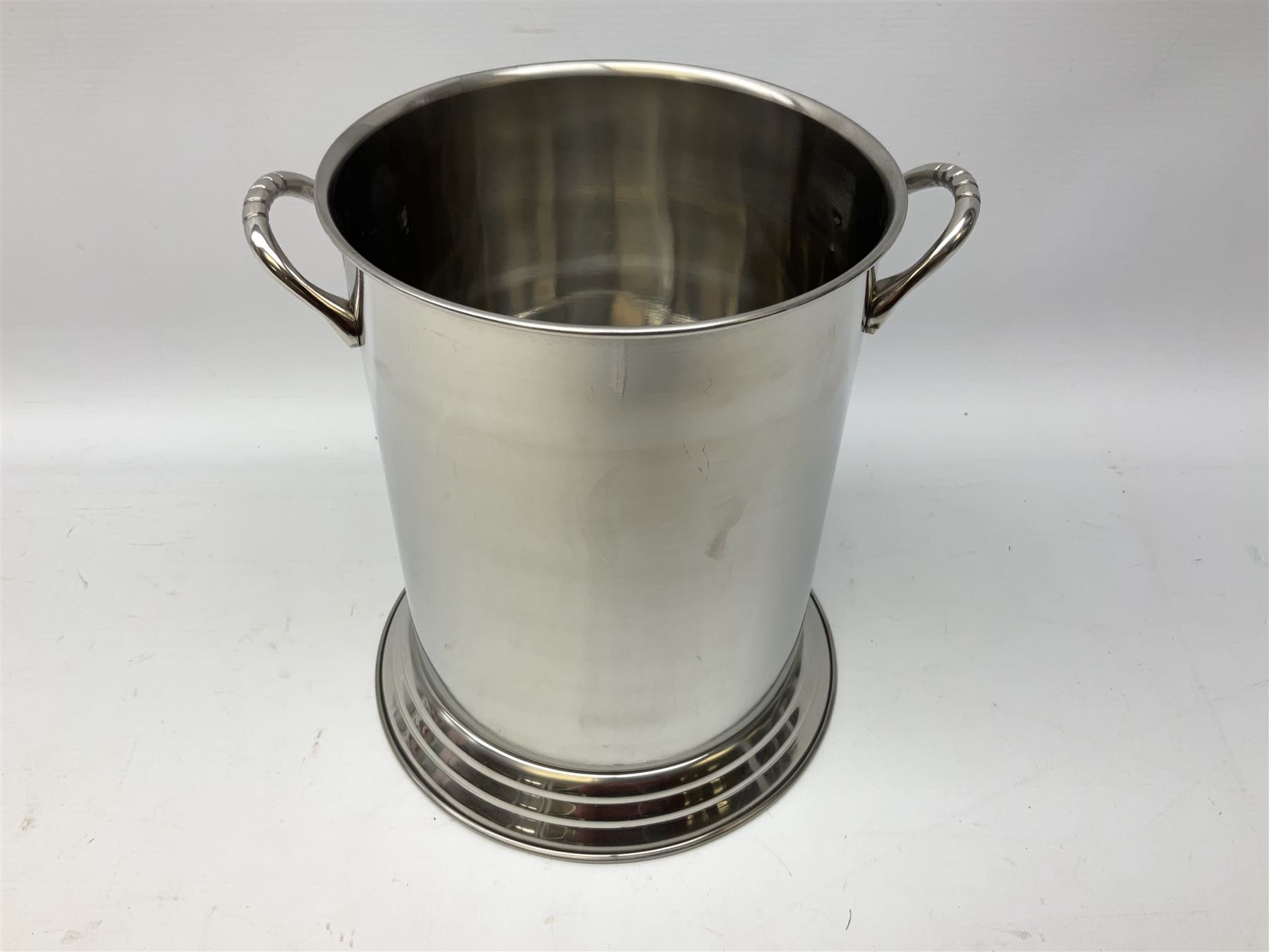 Lois Roederer champagne bucket of cylindrical form with twin handles - Image 2 of 4