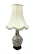 Oriental table lamp of bulbous form