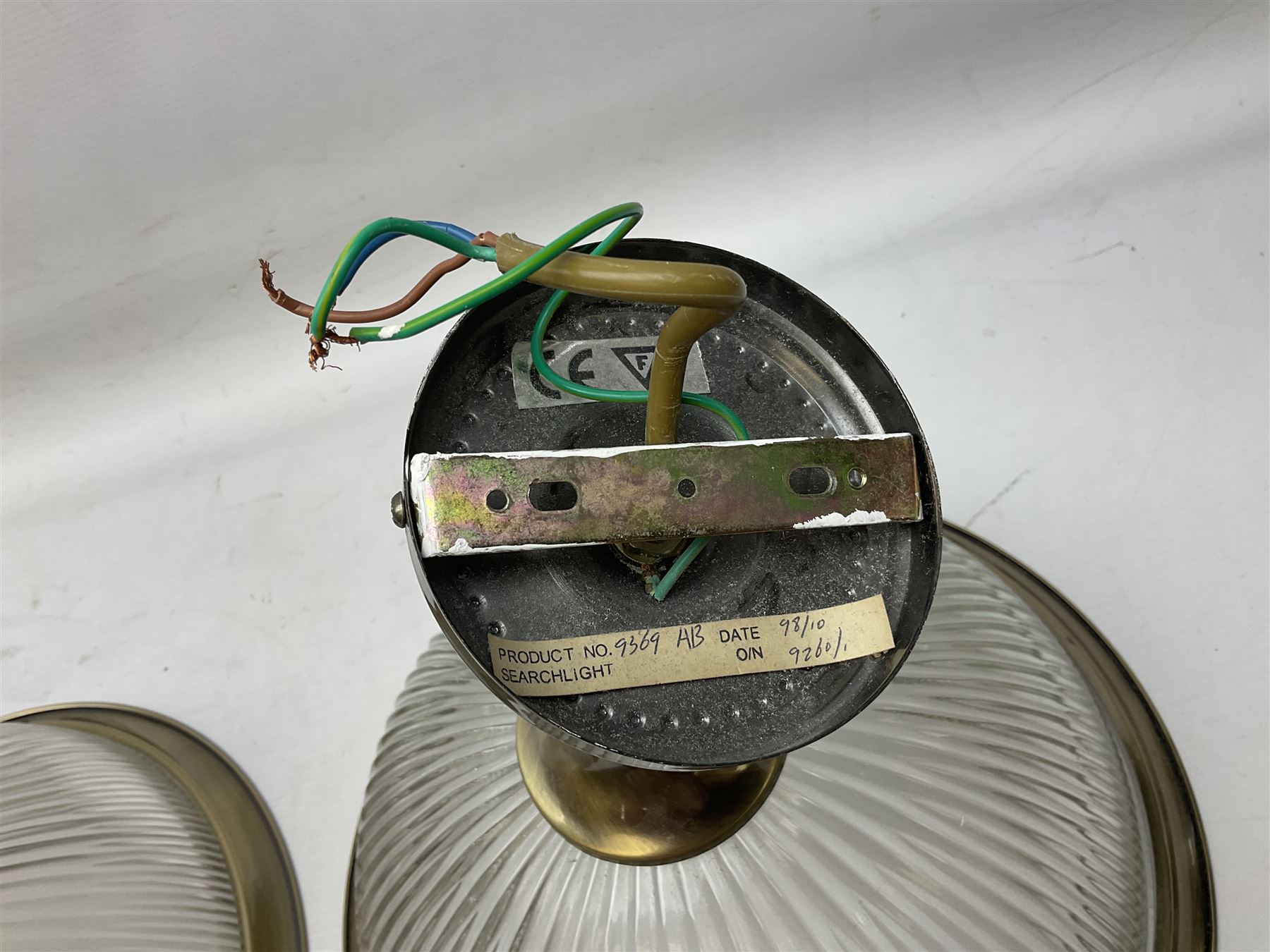 Pair of modern brushed metal dome light fittings - Image 3 of 6