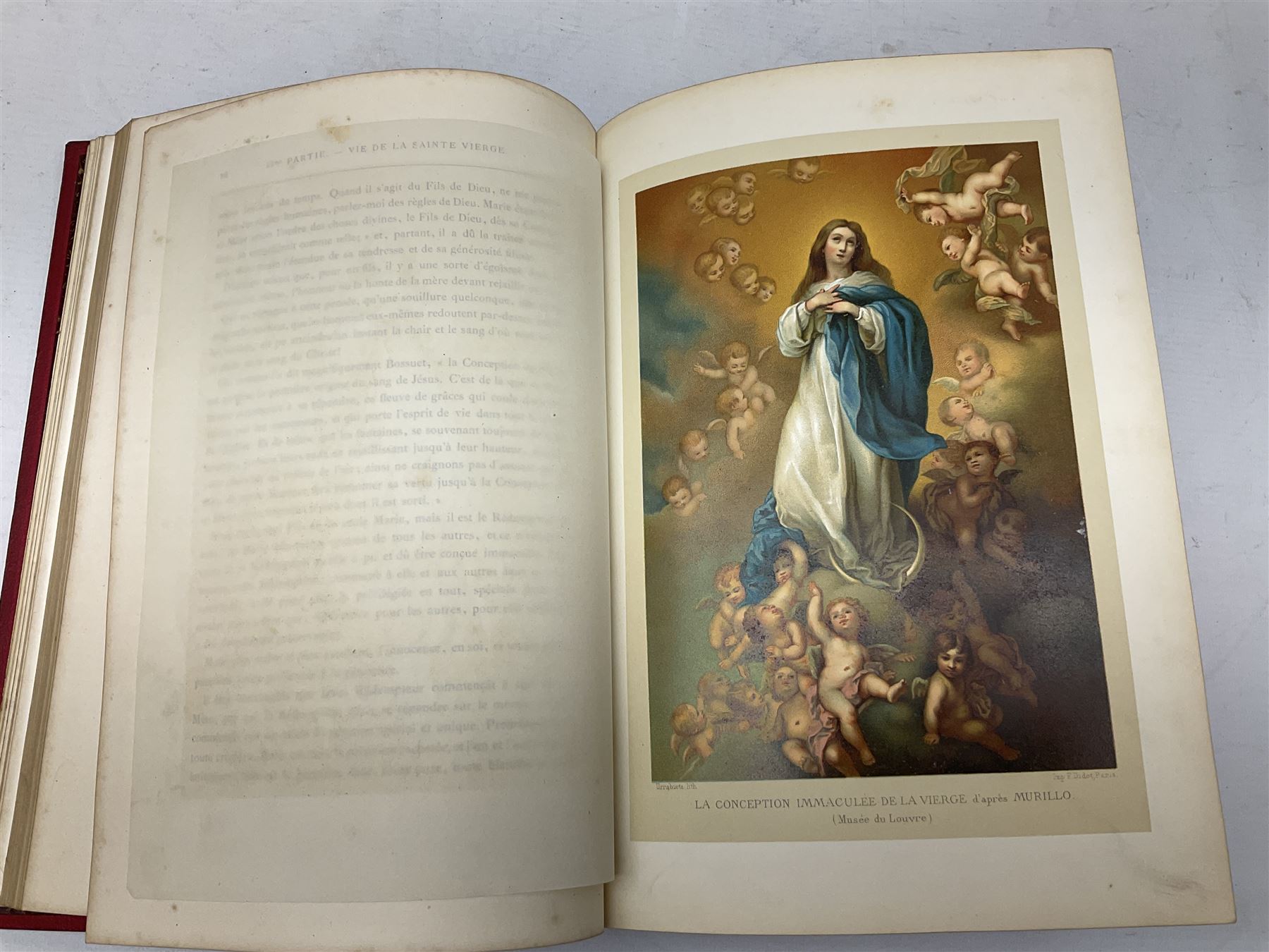 Three late 19th century leather bound books containing religious text on Sainte Vierge - Image 6 of 11