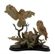 Country Artists 'The Owl's Oak' large figure group by Keith Sherwin