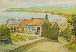 George C Bottomley (British 1894-1972): Robin Hood's Bay from the Bank Top