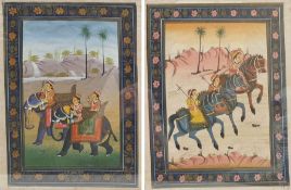 Mughal School (19th century): Travelling with Elephants and Horses