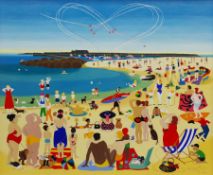 Julie Hine (British 20th Century): 'Summer at Lyme Regis'