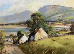 Henry McLaughlin (Australian 1937-): 'Cottages on the Antrim Coast - Near Glenariff'