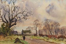 Angus Bernard Rands (British 1922-1985): 'Evening at Rudding Park'