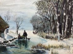 Amos (20th century): Wooded Winter Landscape