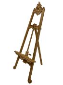 Hardwood adjustable artists easel