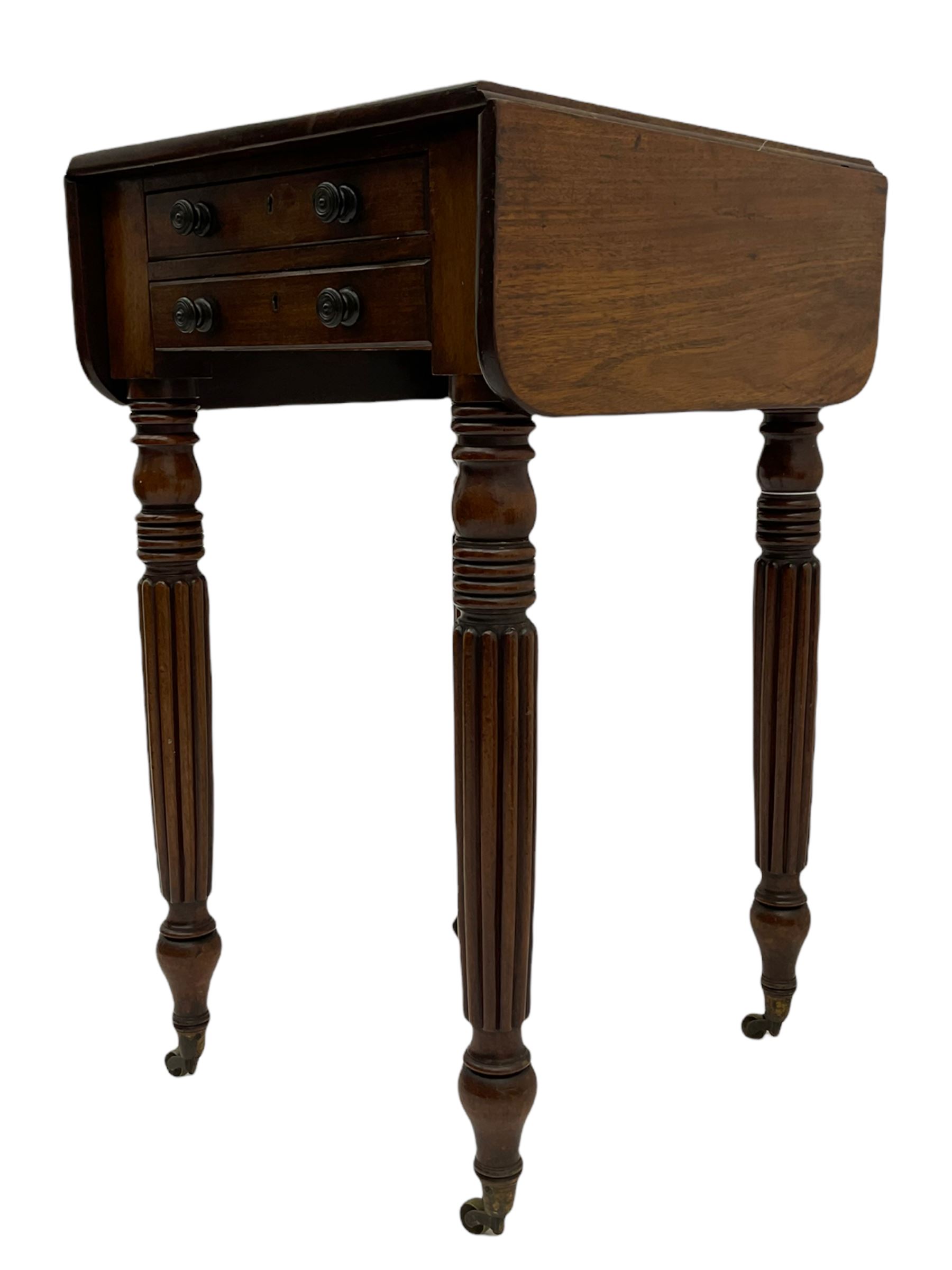 Early 19th century mahogany work table