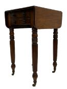 Early 19th century mahogany work table