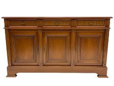Contemporary cherry wood sideboard