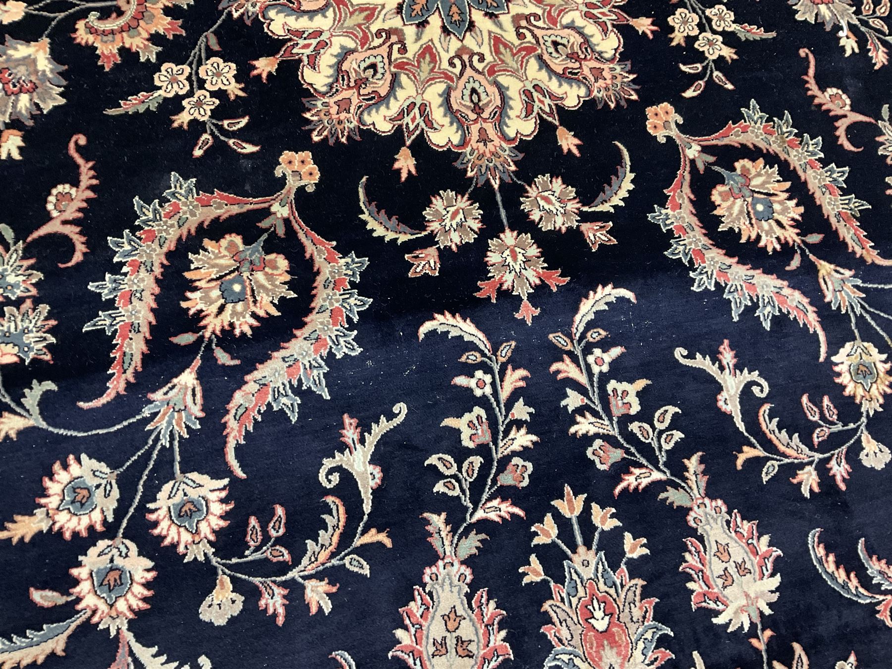 Persian blue ground rug carpet - Image 8 of 8
