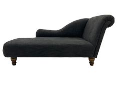 Chaise Longue Company - chaise longue upholstered in dark upholstery
