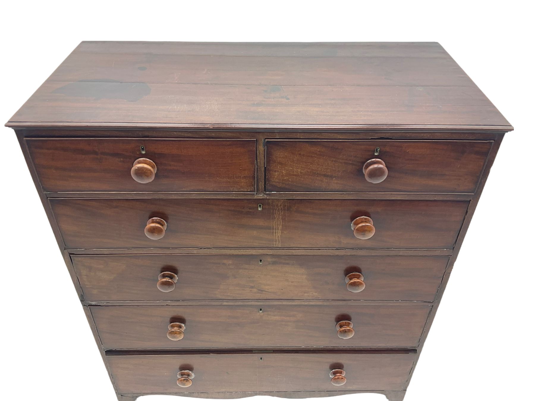 19th century mahogany chest - Image 6 of 8