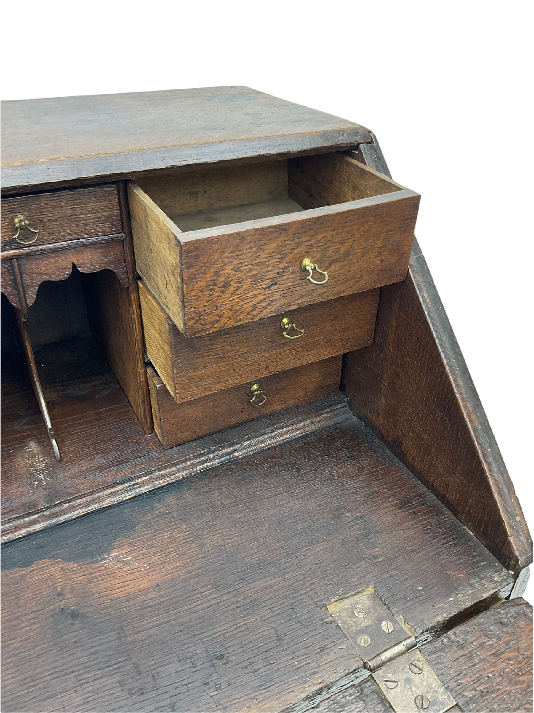 Georgian oak bureau - Image 6 of 15