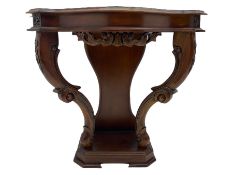 Victorian style mahogany console table