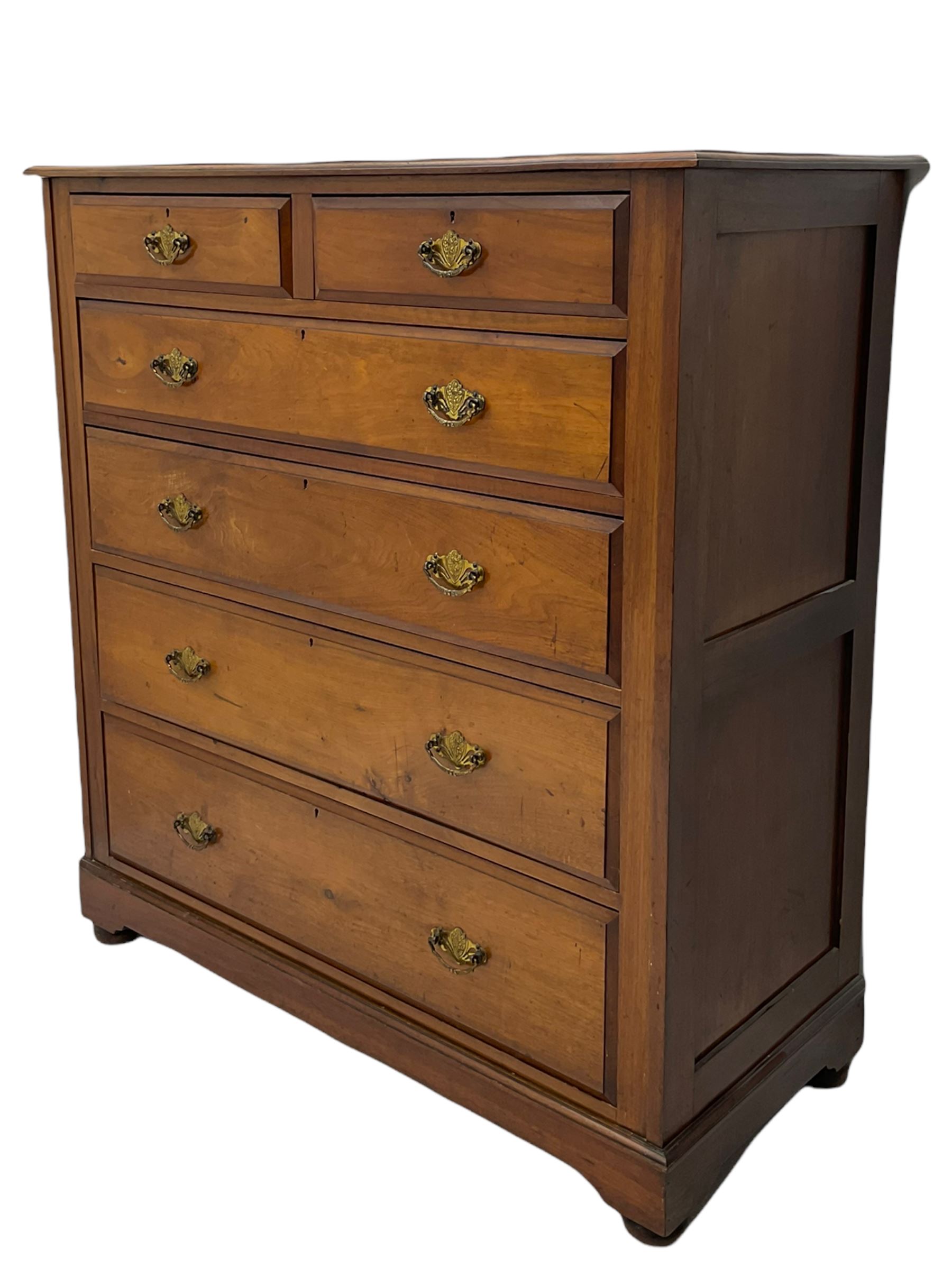 Pair Edwardian walnut chests - Image 8 of 13