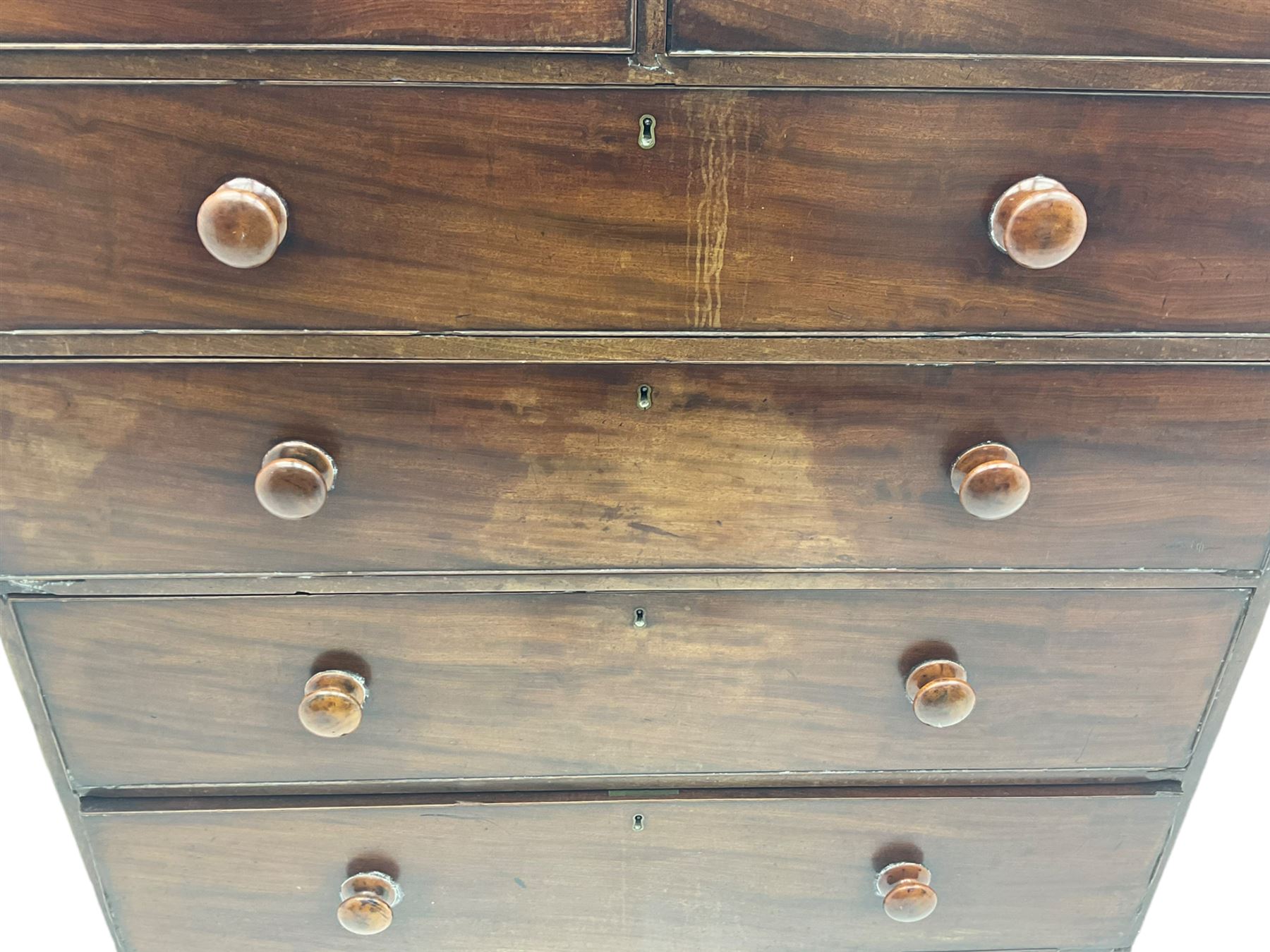 19th century mahogany chest - Image 8 of 8