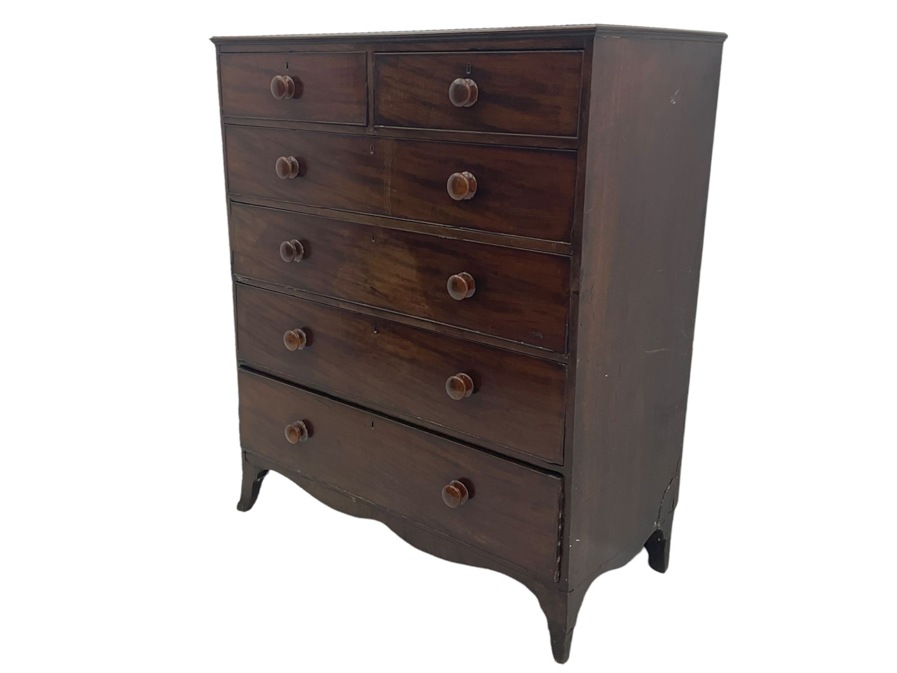 19th century mahogany chest - Image 3 of 8