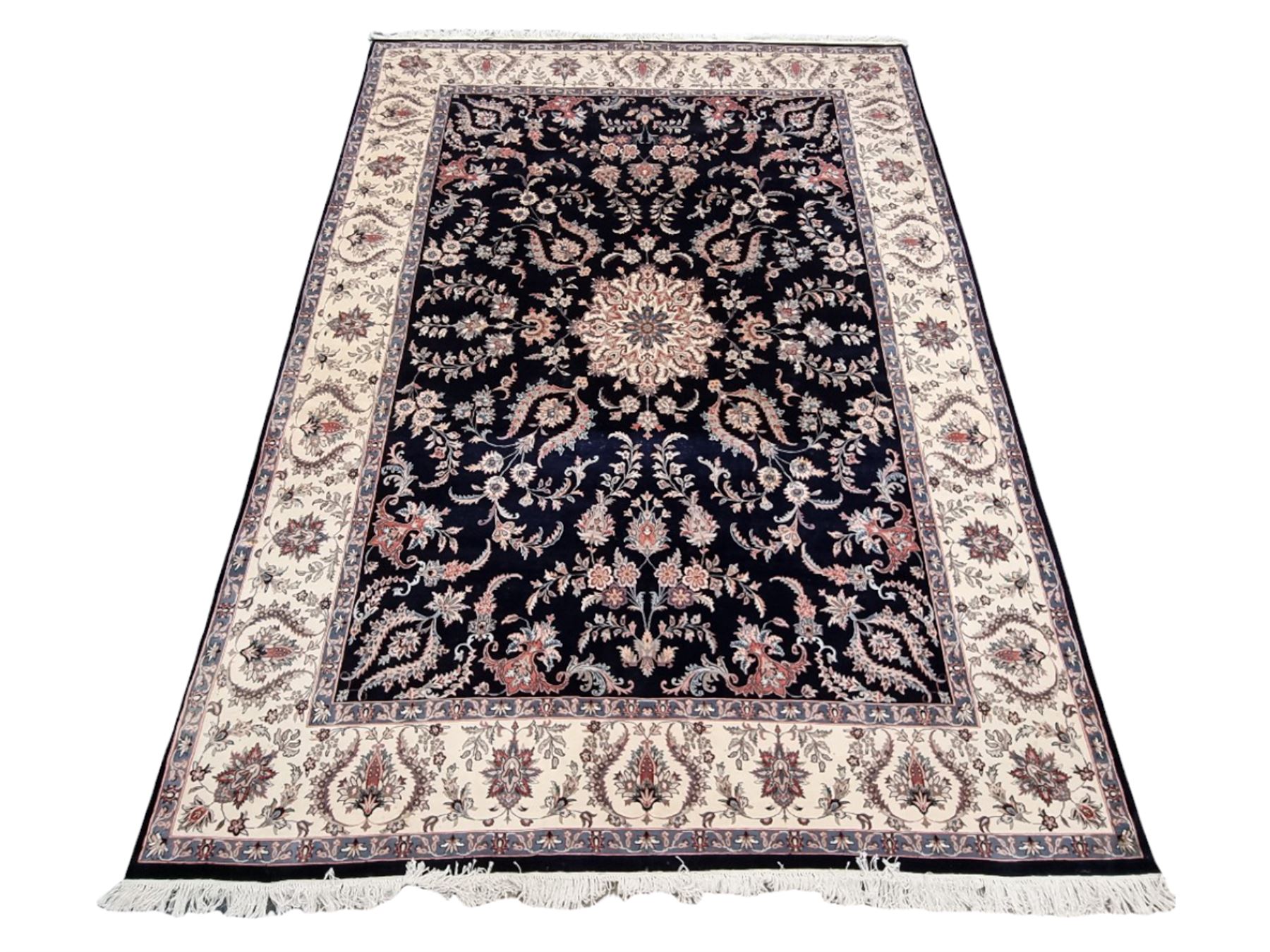 Persian blue ground rug carpet