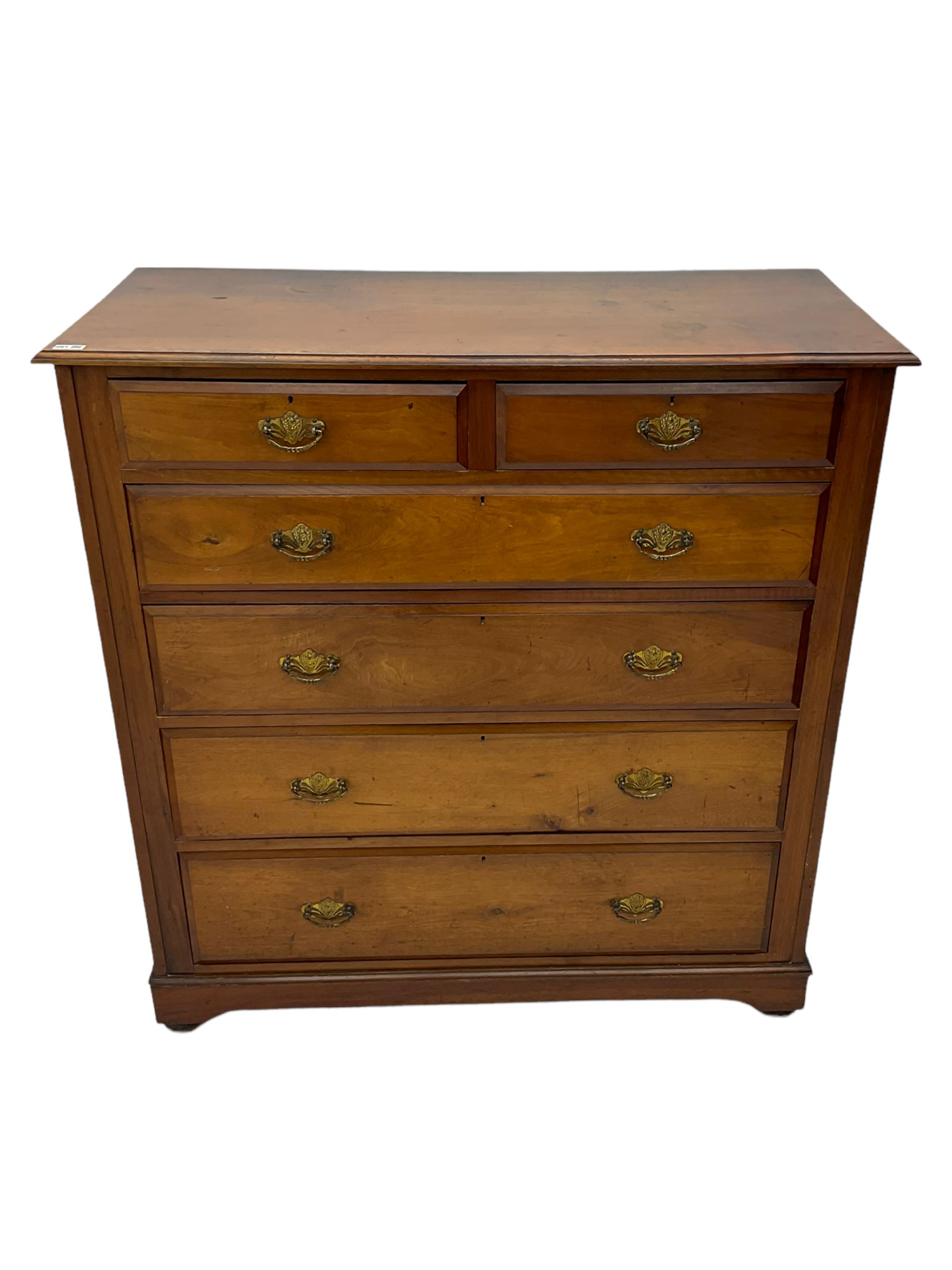 Pair Edwardian walnut chests - Image 11 of 13