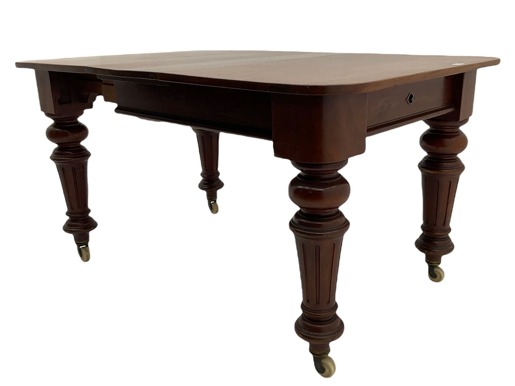 Victorian mahogany extending dining table - Image 7 of 10