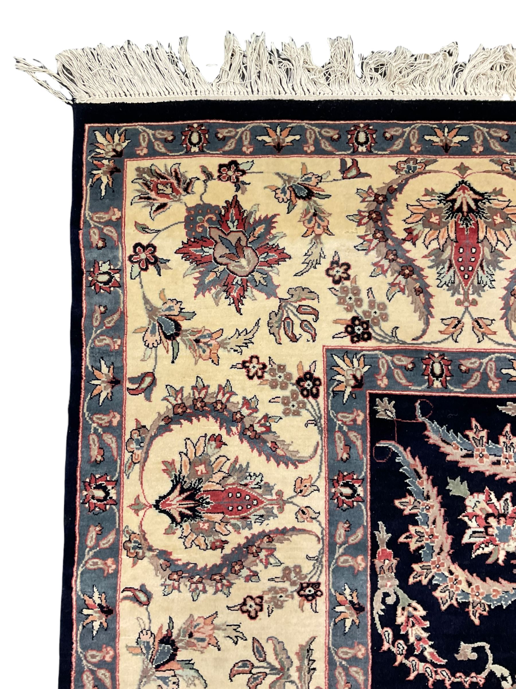 Persian blue ground rug carpet - Image 4 of 8