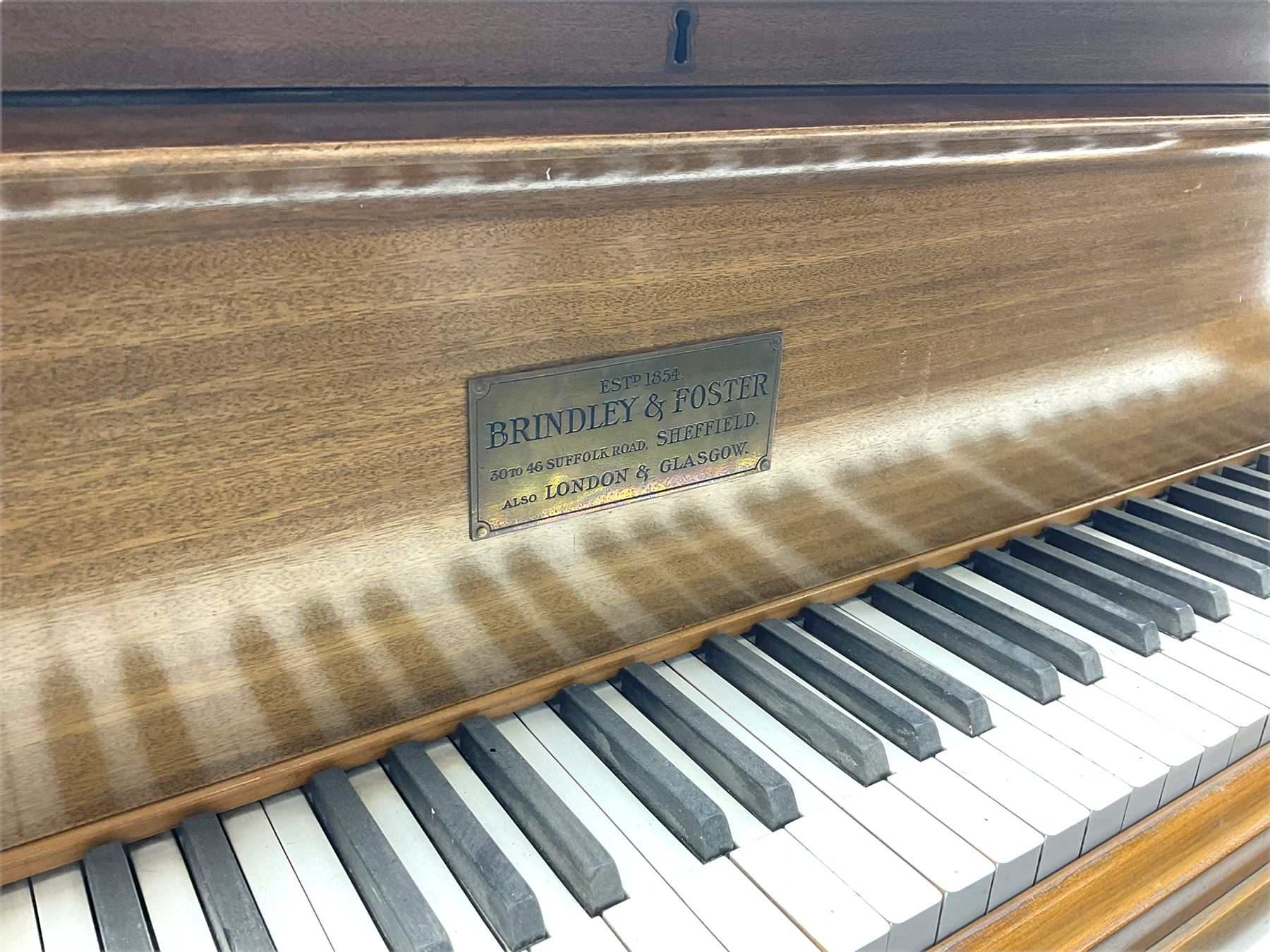 Brindley & Foster mahogany cased baby grand piano - Image 4 of 10