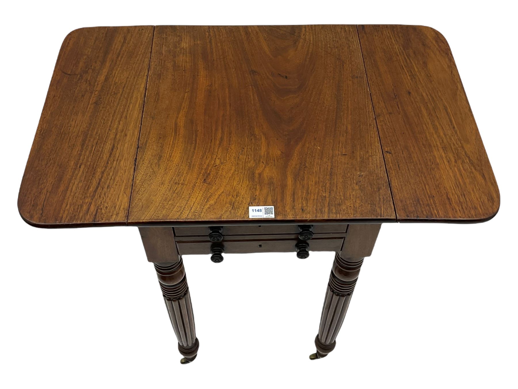 Early 19th century mahogany work table - Image 5 of 7