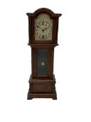 A miniature spring driven longcase clock made in Germany by the Hamburg American Clock Company c 189