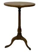 18th century and later oak pedestal tripod or wine table