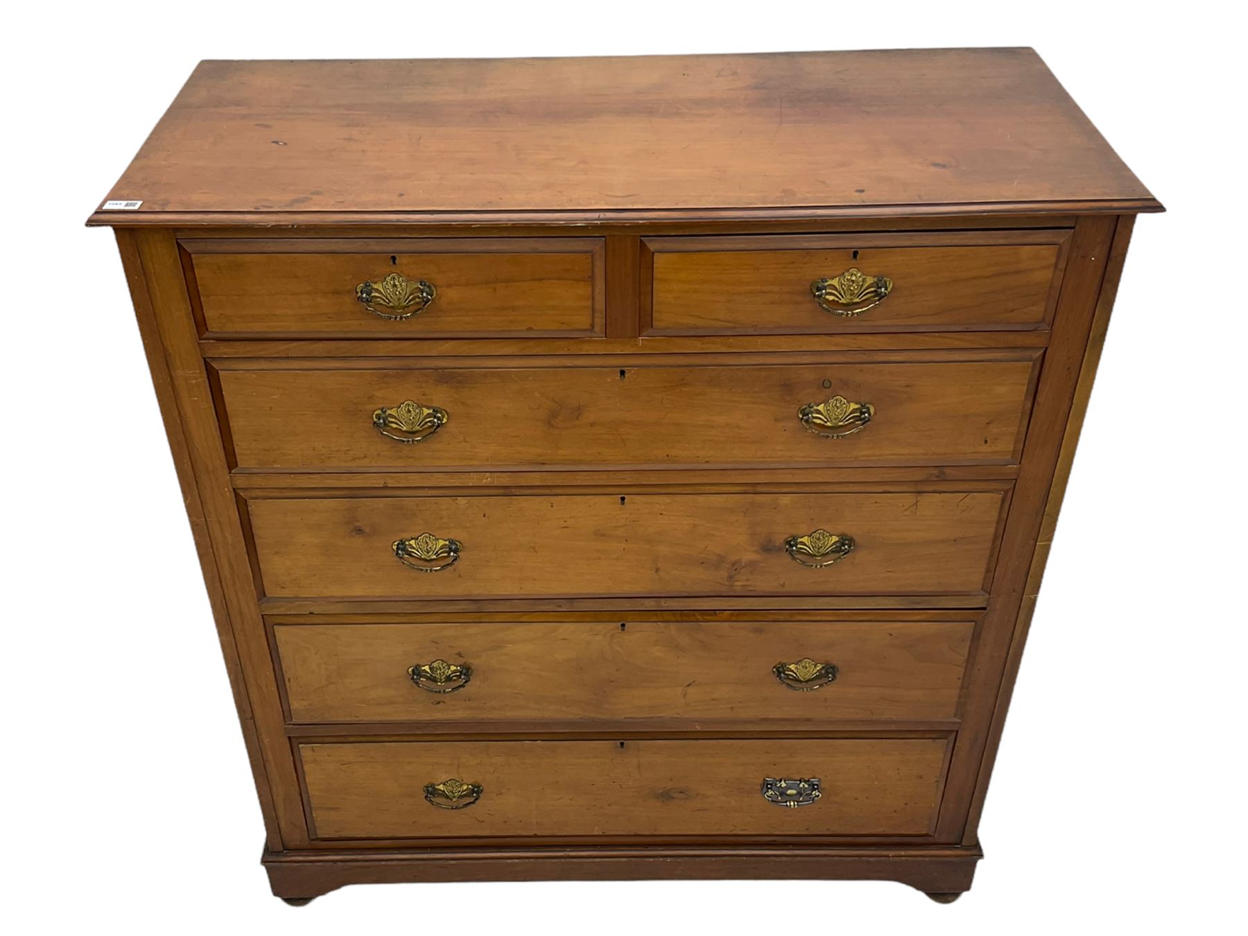 Pair Edwardian walnut chests - Image 9 of 13