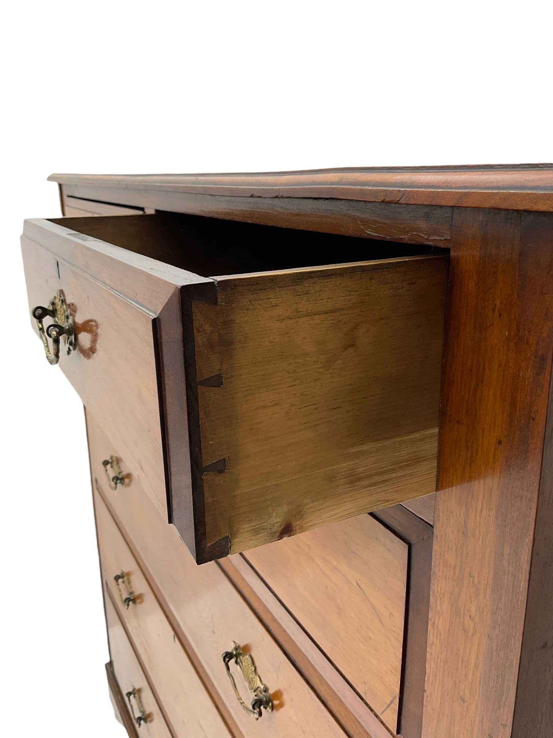 Pair Edwardian walnut chests - Image 12 of 13