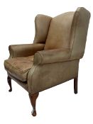 Georgian style wingback armchair