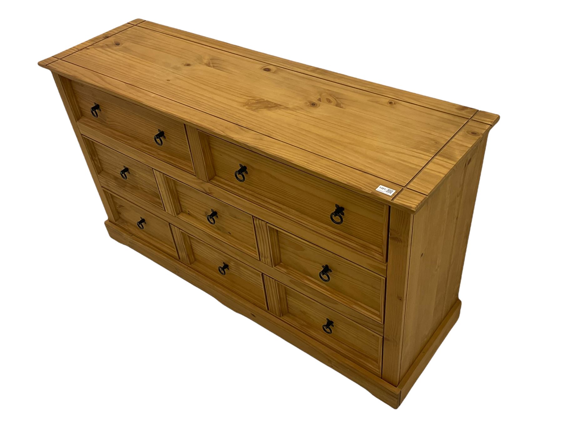 Pine chest fitted with eight drawers - Image 4 of 7