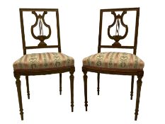 Pair of lyre back bedroom chairs