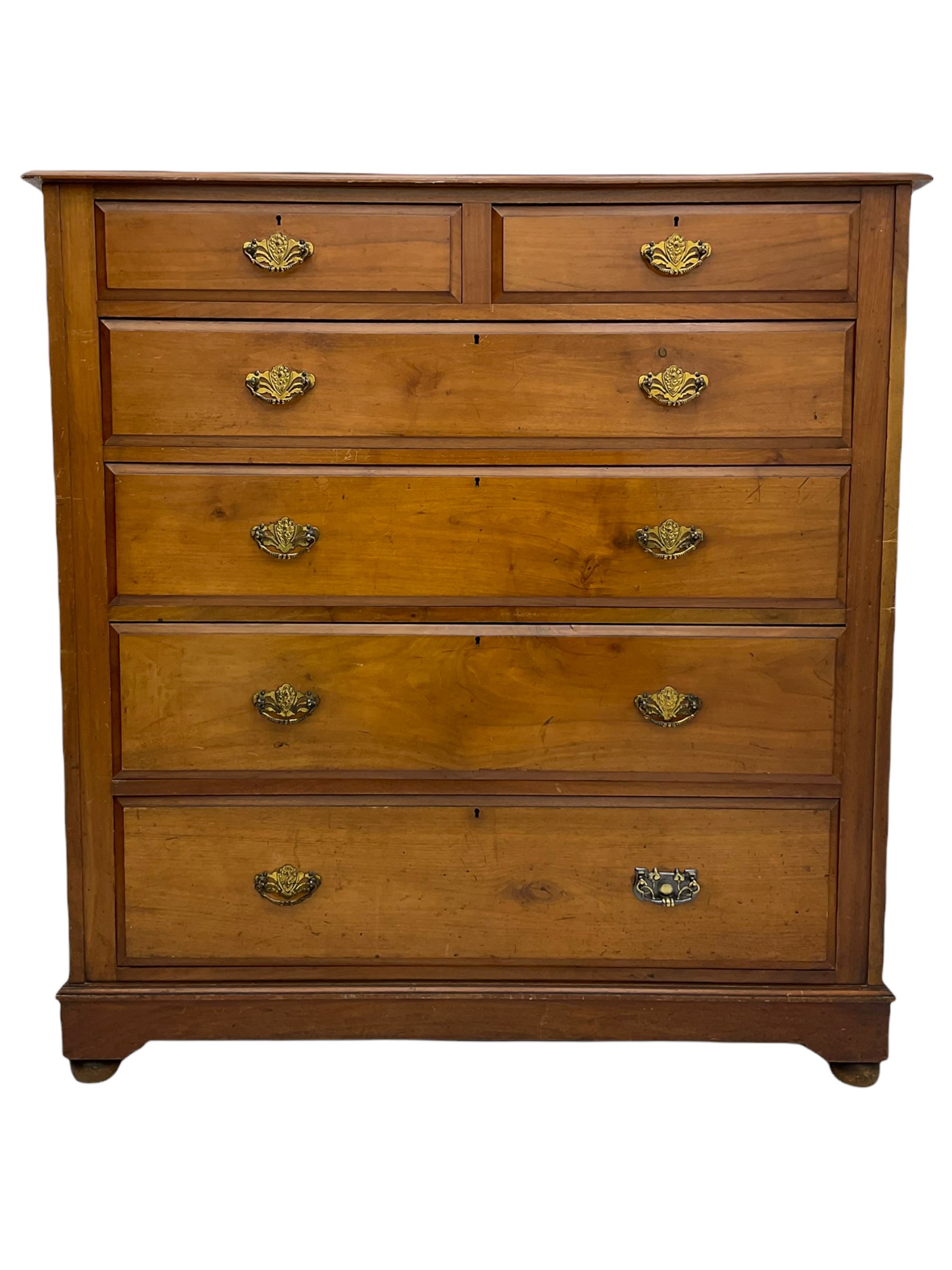 Pair Edwardian walnut chests - Image 2 of 13