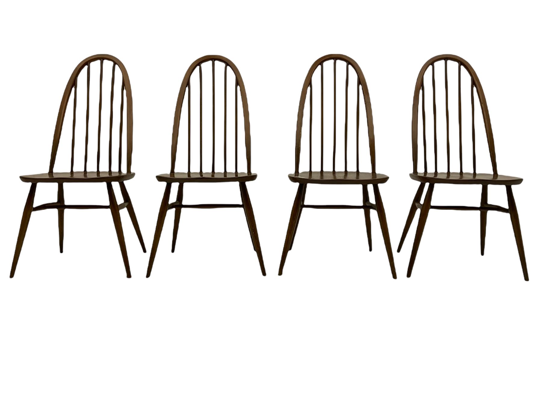 Four Ercol medium elm and beech chairs