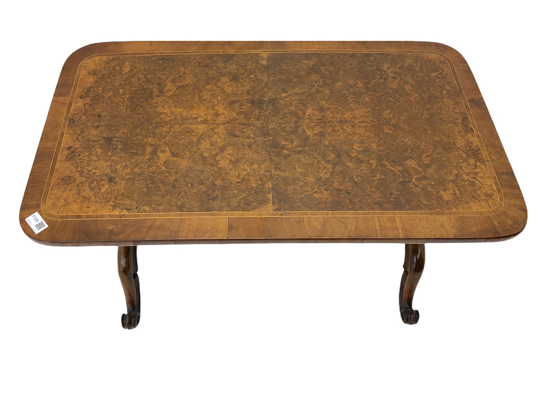 19th century and later stretcher coffee table - Image 2 of 6