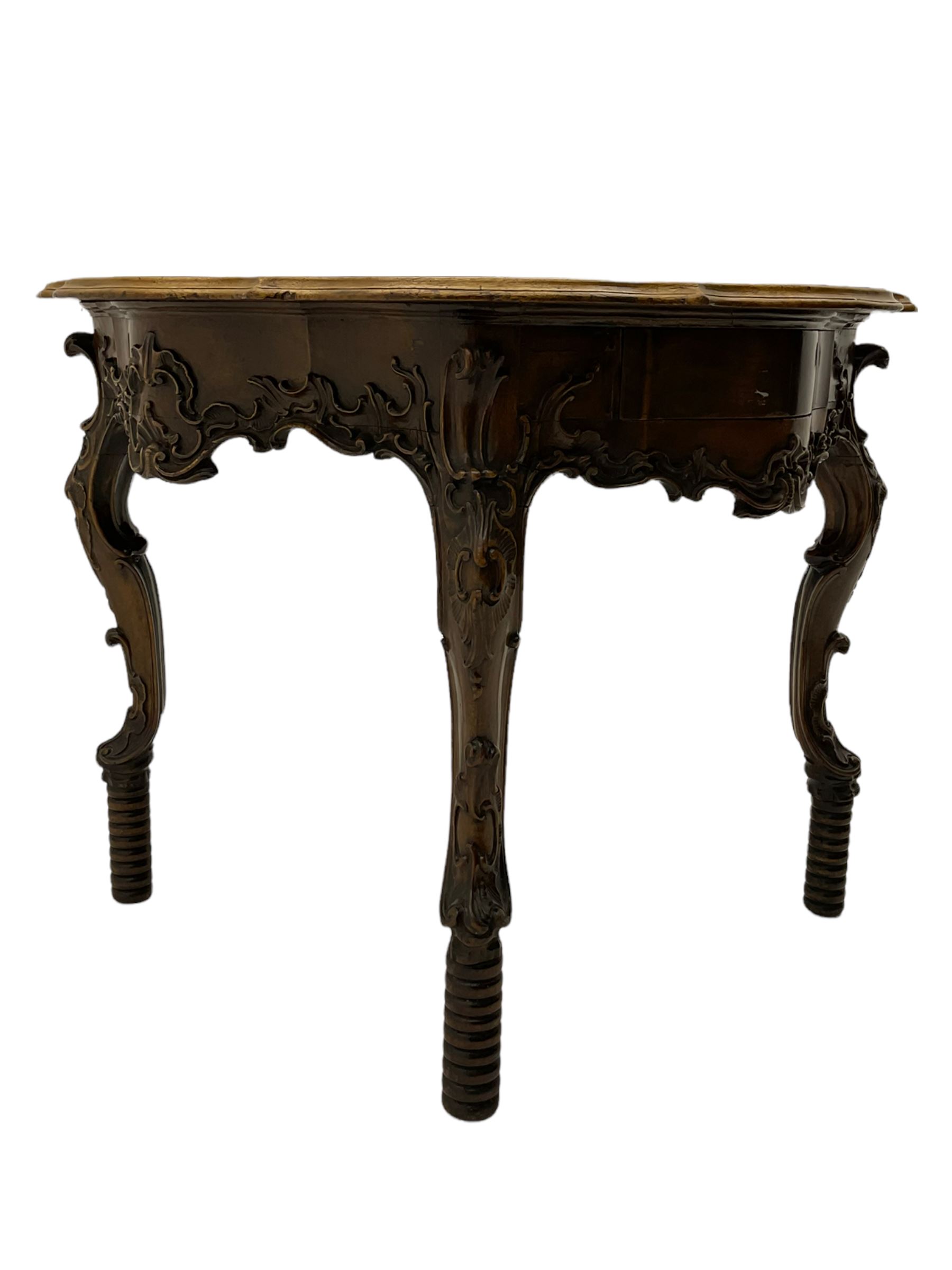 19th century walnut centre table - Image 3 of 9