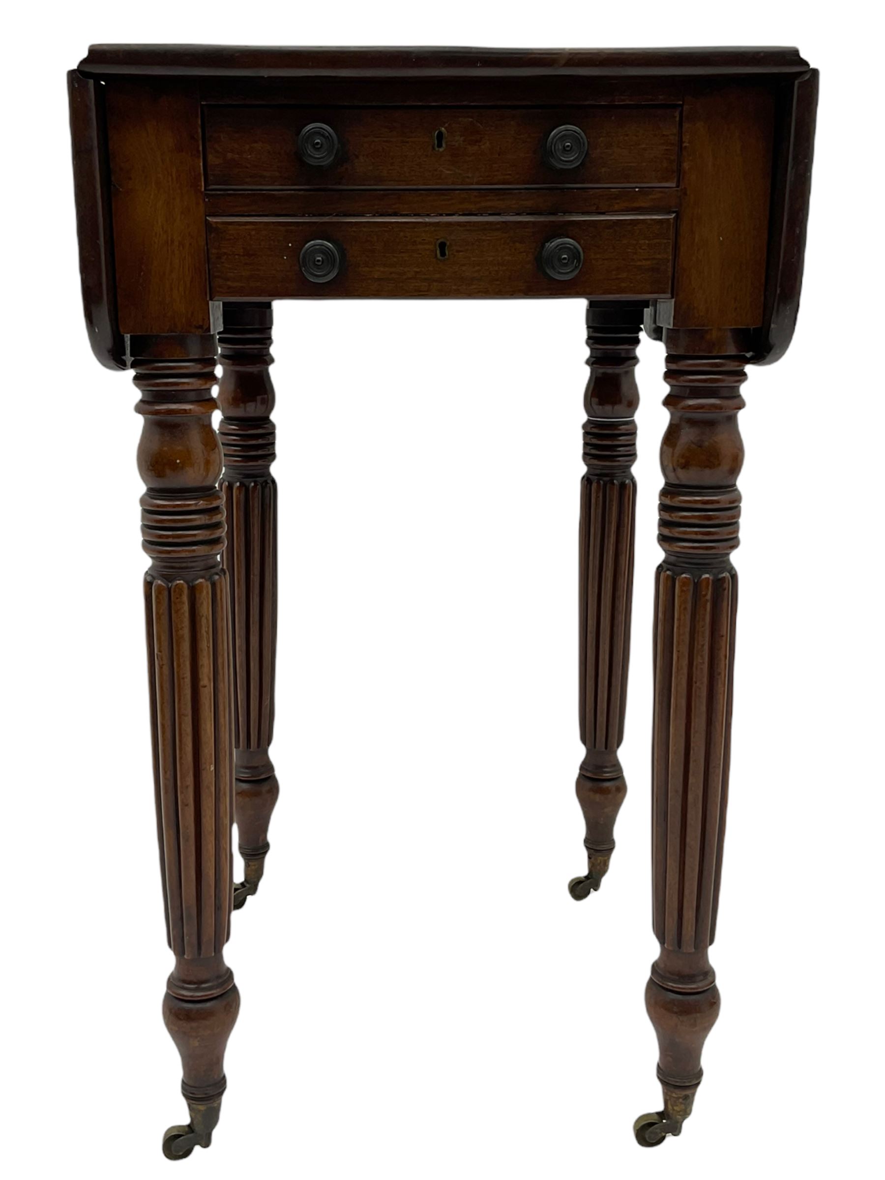 Early 19th century mahogany work table - Image 2 of 7