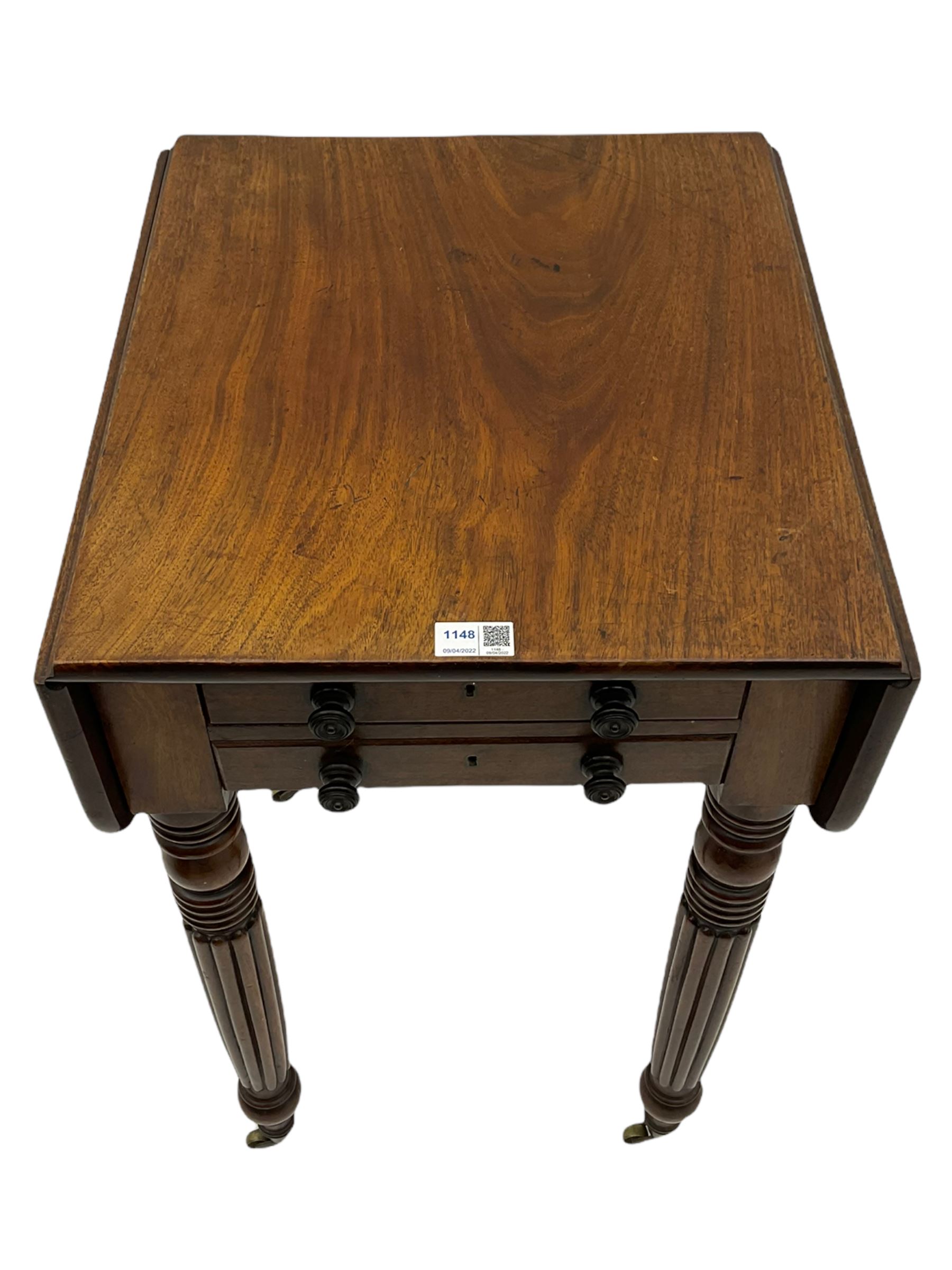 Early 19th century mahogany work table - Image 3 of 7