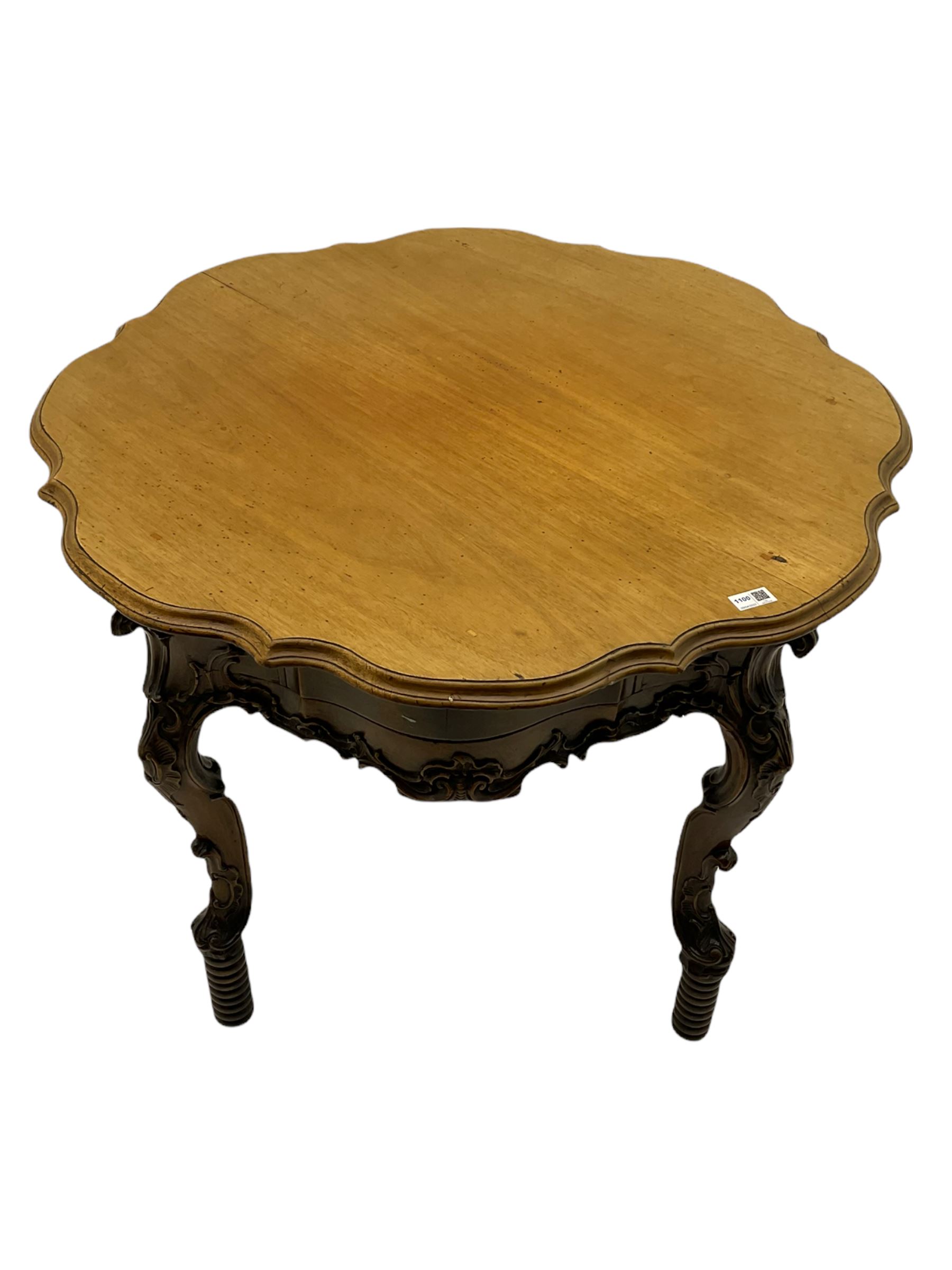 19th century walnut centre table - Image 2 of 9