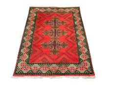 Red ground rug