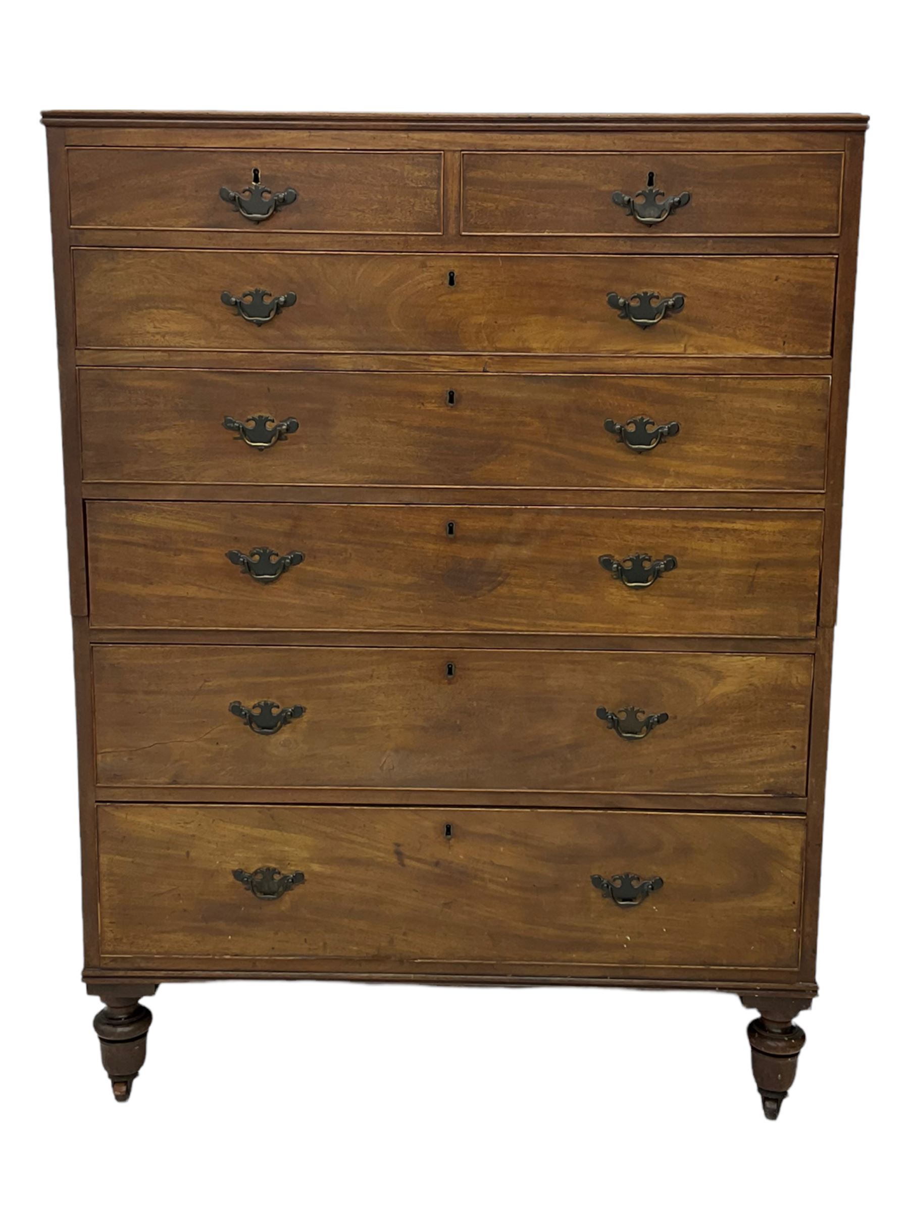 19th century mahogany straight front chest