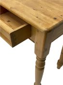 Traditional waxed pine side table