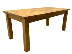 Solid pine rectangular dining table