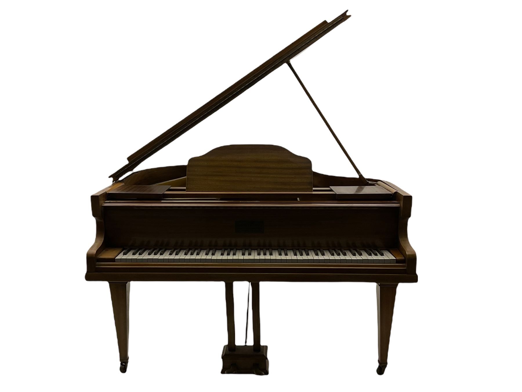 Brindley & Foster mahogany cased baby grand piano - Image 7 of 10