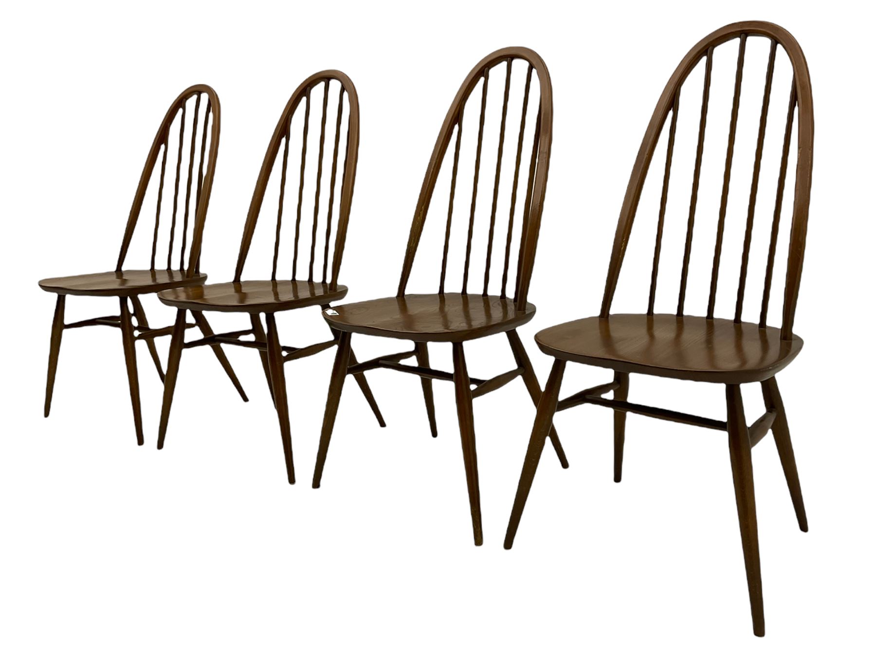 Four Ercol medium elm and beech chairs - Image 2 of 8